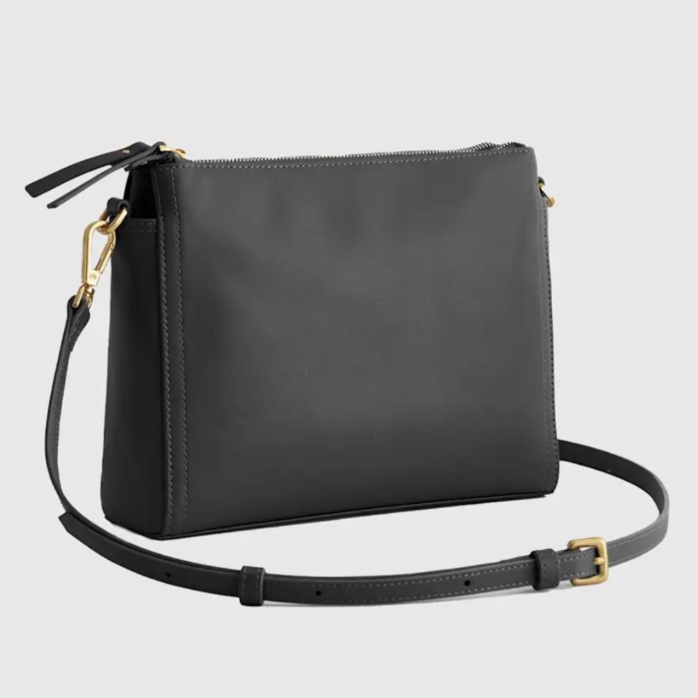 Brand new Italian leather bag by Quince, 3 compartments. With dust bag. SOLD OUT